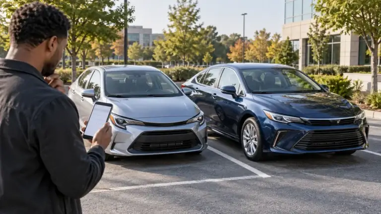 Maryland gig driver comparing two weekly rental vehicles
